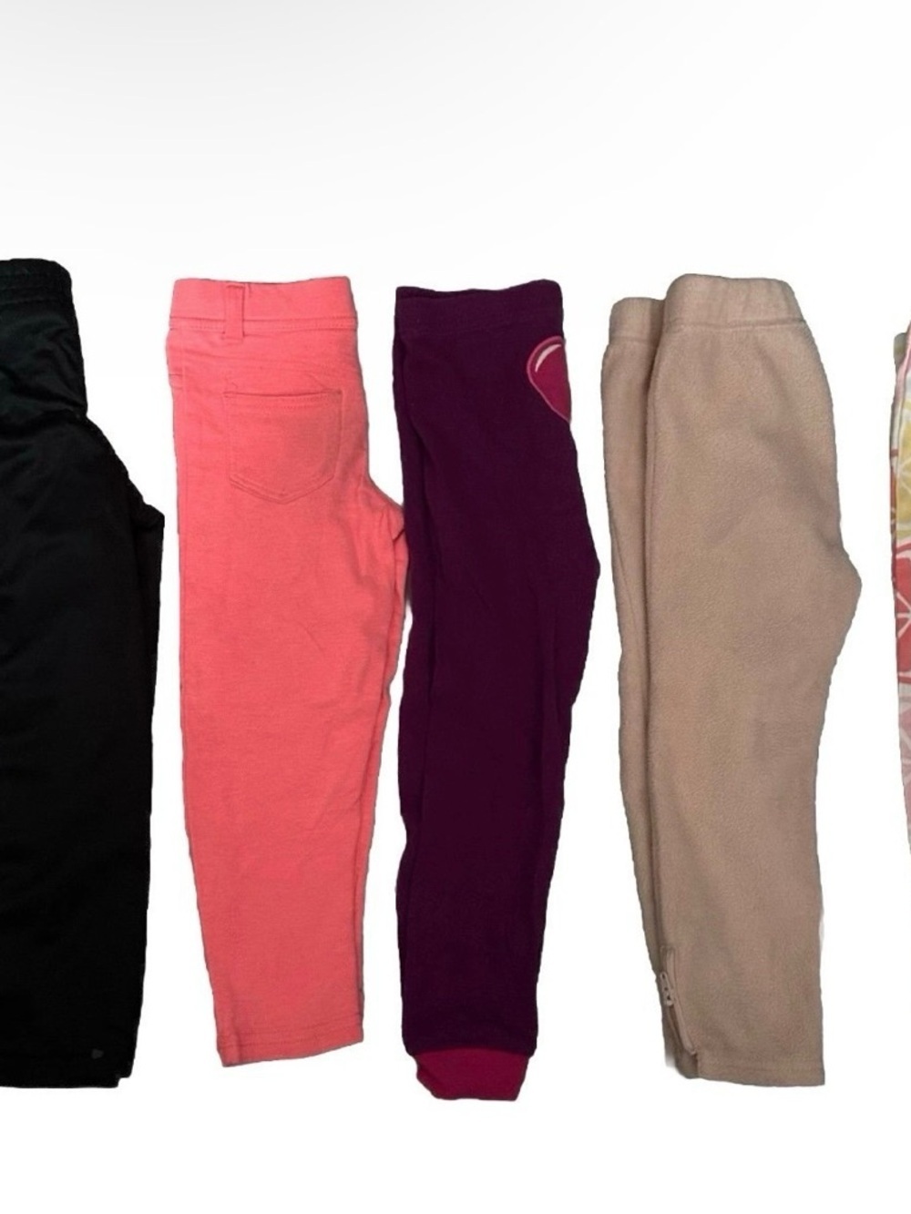 Lot Of 9 Toddler Girls Pants Leggings Jeans Sweatpants Size 3T